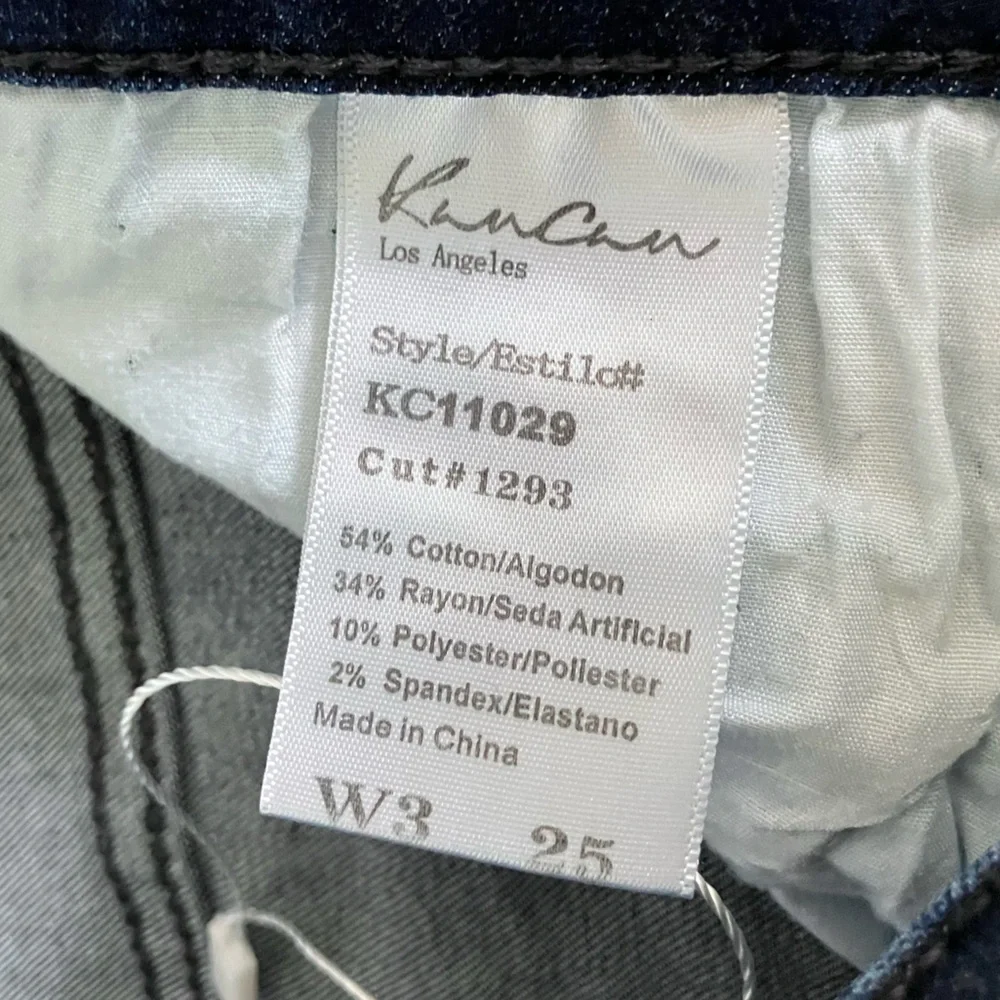 KANCAN Estilo Mid Rise Dark Wash Skinny Jeans Size 25 - Picture 10 of 10